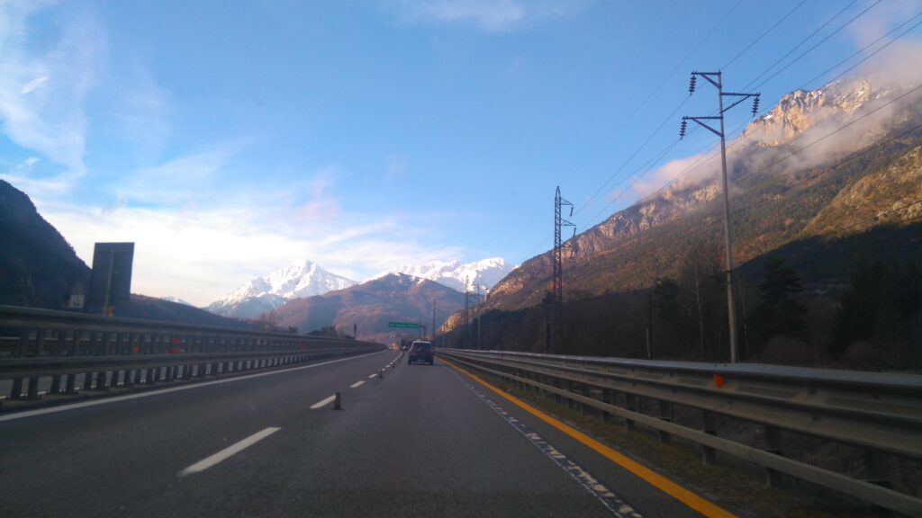 Conduire en Italie, les alpes.