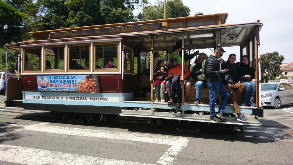 Cable car première visite de san francisco